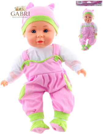 Panenka miminko růžový tepláky měkké tělíčko na baterie Zvuk