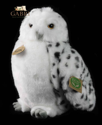 PLYŠ Pták sova polární 28cm otáčecí hlava Eco-Friendly *PLYŠOVÉ HRAČKY*