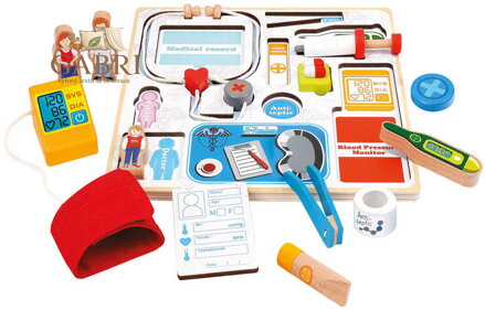 BINO DŘEVO Puzzle vkládací doktor 14 dílků 3D *DŘEVĚNÉ HRAČKY*