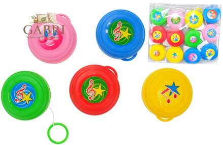 Jo jo (jo-jo) s obrázkem plastové 5,5cm 5 barev