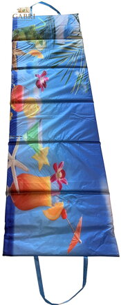 KUBISPORT Lehátko plážové skládací šestidílné 195x55cm potisk bar na pláži