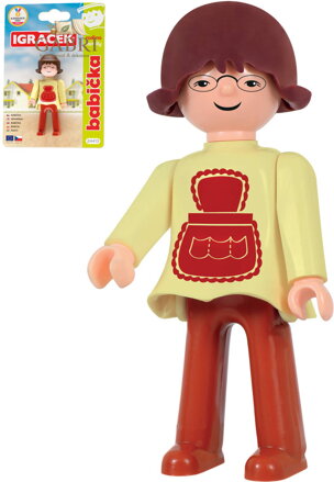 EFKO IGRÁČEK Babička rodina figurka kloubová na kartě