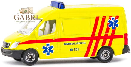 SIKU Auto ambulance dodávka žlutá CZ model kov 0809