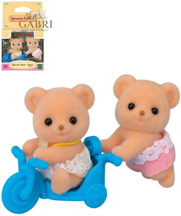 Sylvanian Families dvojčata sušenkoví medvídci set 2 figurky s motorkou