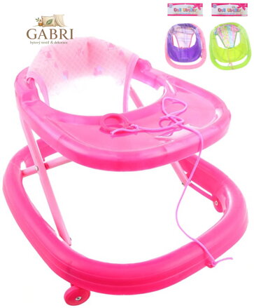 Chodítko pro panenku miminko 3 barvy plast/textil