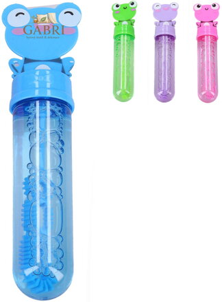 Bublifukovací hůlka žába 14cm dětský bublifukovač 4 barvy