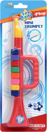 BONTEMPI Trumpeta dětská barevná 8 klapek *HUDEBNÍ NÁSTROJE*