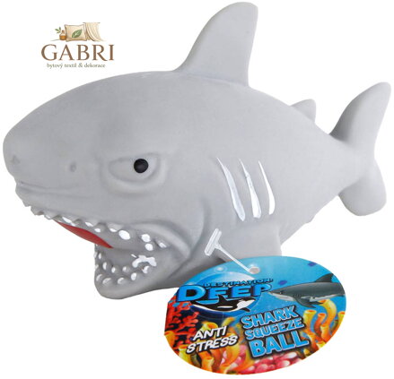 Žralok antistresový 14cm mačkací zvířátko strečové bublinový míček