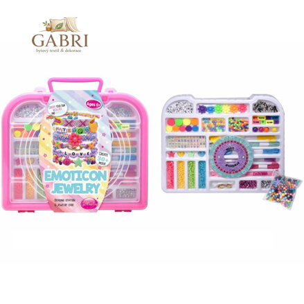 Sada korálků a náhrdelníků v kufříku