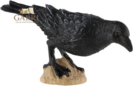 Vrána černá 11cm pták zvířátko plastová figurka Zooted