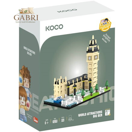 KOCO Stavebnice kostky Big Ben 523dílků
