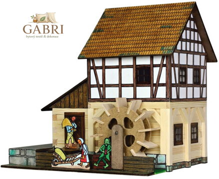 WALACHIA Hrázděný vodní mlýn W39 Hobby Kit DŘEVĚNÁ STAVEBNICE