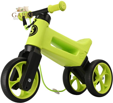 Odrážedlo Funny Wheels Rider SuperSport 2v1 odstrkovadlo s popruhem Zelené