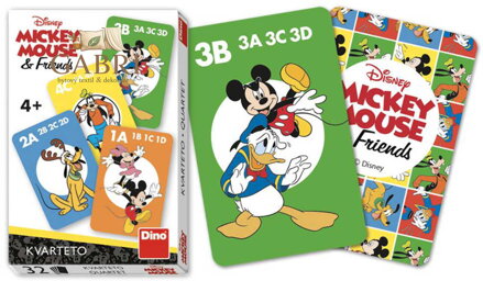 DINO Hra karetní Kvarteto Mickey Mouse a kamarádi *SPOLEČENSKÉ HRY*