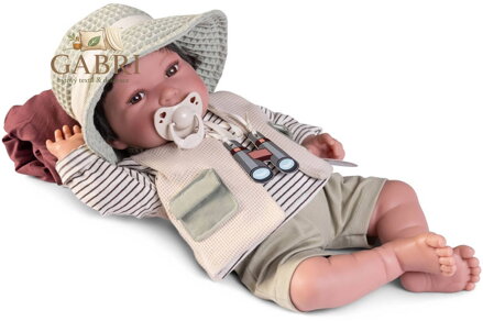 ANTONIO JUAN Panenka miminko chlapeček Pipo 42cm realistická vinyl/textil