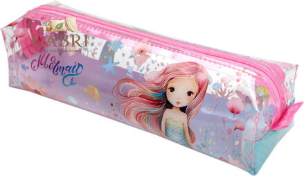 Pouzdro na pera / kosmetiku Mermaid průhledný penál Mořská panna