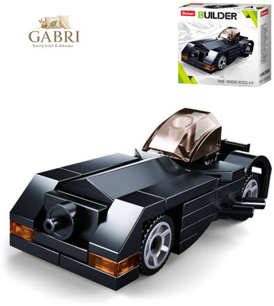 SLUBAN Builder Černý bourák auto 50 dílků STAVEBNICE