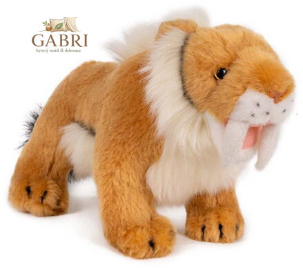 PLYŠ Tygr šavlozubý 27cm hnědý *PLYŠOVÉ HRAČKY*