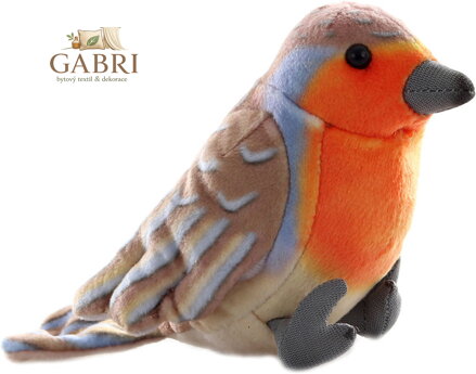 PLYŠ Pták Červenka 16cm ECO *PLYŠOVÉ HRAČKY*