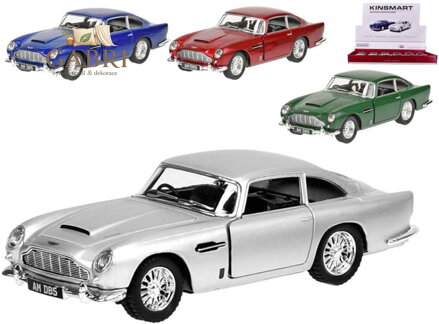 KINSMART Auto model 1:38 ASTON MARTIN DB5 kov PB 13cm 4 barvy