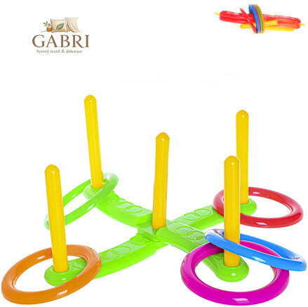 Hra baby házení kroužků 2 barvy plast *SPOLEČENSKÉ HRY*