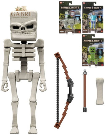 MATTEL Minecraft filmová figurka 10cm set s doplňky 5 druhů plast