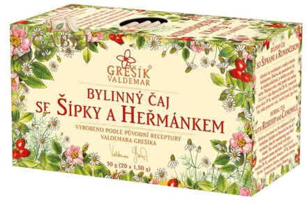 Grešík Se šípky a heřmánkem 20 x 1,5 g