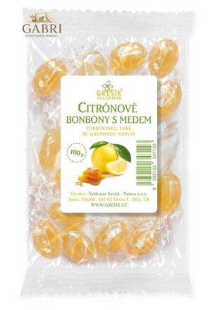 Grešík Citrónové bonbóny s medem 100 g
