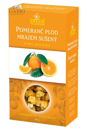 Pomeranč plod mrazem sušený