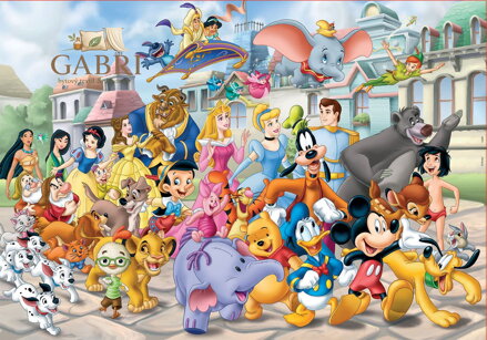 EDUCA Puzzle Průvod postaviček Disney 200 dílků