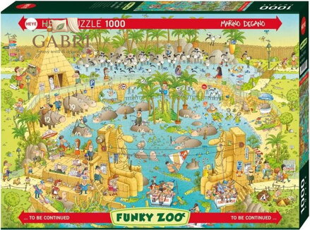 HEYE Puzzle Šílená ZOO: Nilská expozice 1000 dílků