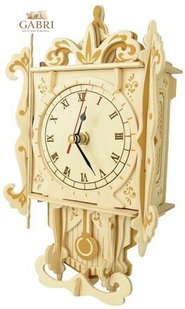WOODEN TOY , WCK 3D puzzle Hodiny F004