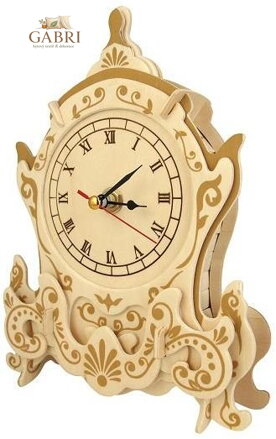 WOODEN TOY , WCK 3D puzzle Hodiny F006