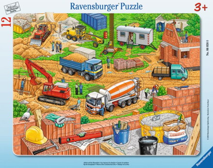 RAVENSBURGER Vkládačka Práce na staveništi 12 dílků