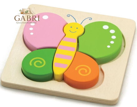 STUDO WOOD Dřevěné puzzle Motýlek 5 dílků