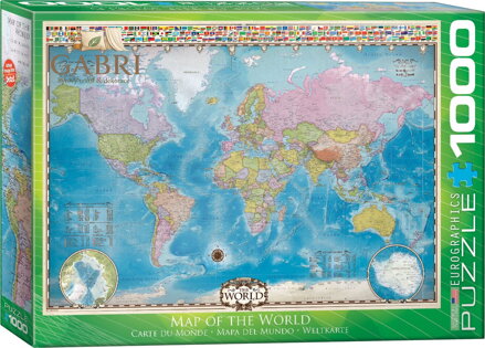 EUROGRAPHICS Puzzle Mapa světa 1000 dílků