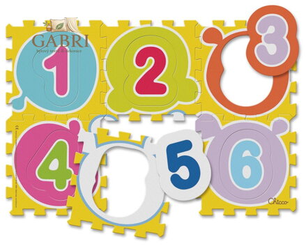 CHICCO Pěnové puzzle Barevné číslice 12+