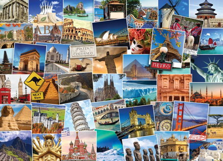 EUROGRAPHICS Puzzle Světoběžník - celý svět 1000 dílků