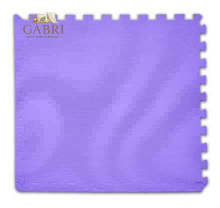 BABY Pěnový koberec tl. 2 cm - fialový 1 díl s okraji