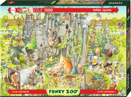 HEYE Puzzle Šílená ZOO: Expozice Jurský svět 1000 dílků
