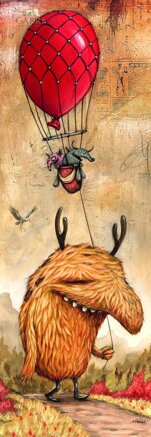 HEYE Vertikální puzzle Zozoville: Červený balón 1000 dílků