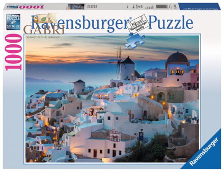 RAVENSBURGER Puzzle Večer v Santorini 1000 dílků