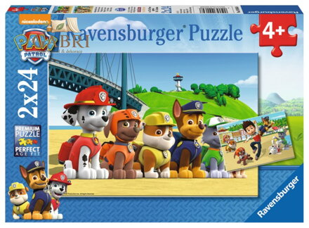 RAVENSBURGER Puzzle Tlapková patrola: Psí hrdinové 2x24 dílků