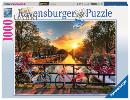 RAVENSBURGER Puzzle Kola v Amsterdamu, Nizozemsko 1000 dílků