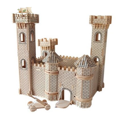 WOODEN TOY , WCK 3D puzzle Hrad