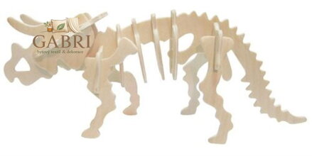 WOODEN TOY , WCK 3D puzzle Triceratops malý