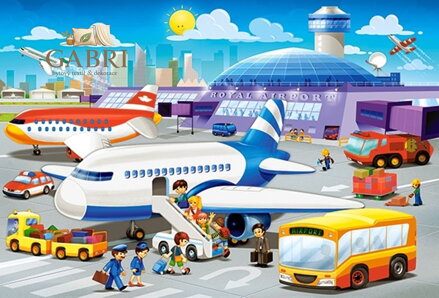 CASTORLAND Puzzle Na letišti MAXI 40 dílků