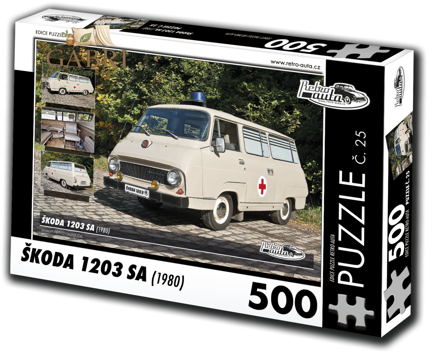 RETRO-AUTA Puzzle č. 25 Škoda 1203 SA (1980) 500 dílků