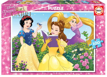 EDUCA Puzzle Disney Princezny: Sněhurka, Belle a Locika 100 dílků