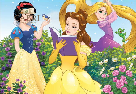 EDUCA Puzzle Disney Princezny: Sněhurka, Bella a Locika 100 dílků